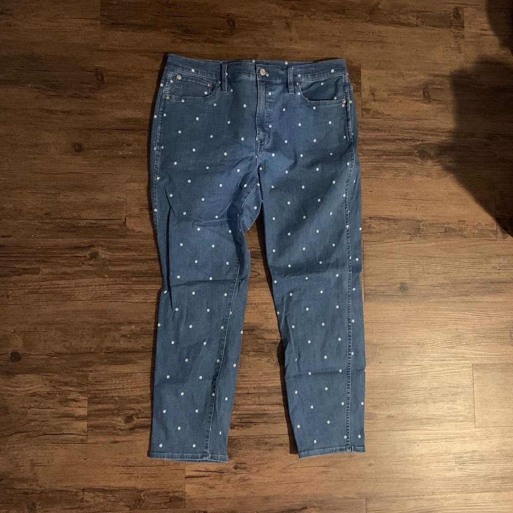 J. Crew vintage straight polka dot jeans